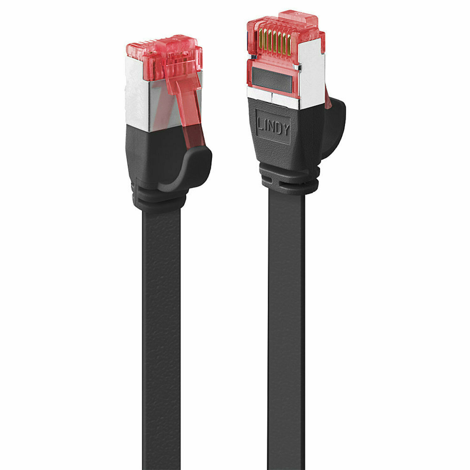 Lindy 47570 Cavo di Rete Cat.6 U/FTP Flat Nero, 0.3m