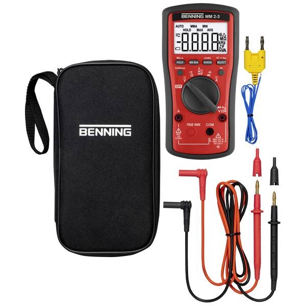 Benning 44693  MM 2-3 Multimetro portatile digitale CAT III 600 V, CAT IV 300 V