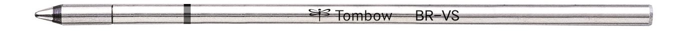Tombow BR-VS-33 Ball Pen Refill, Ball Diameter 0.7 mm, Black
