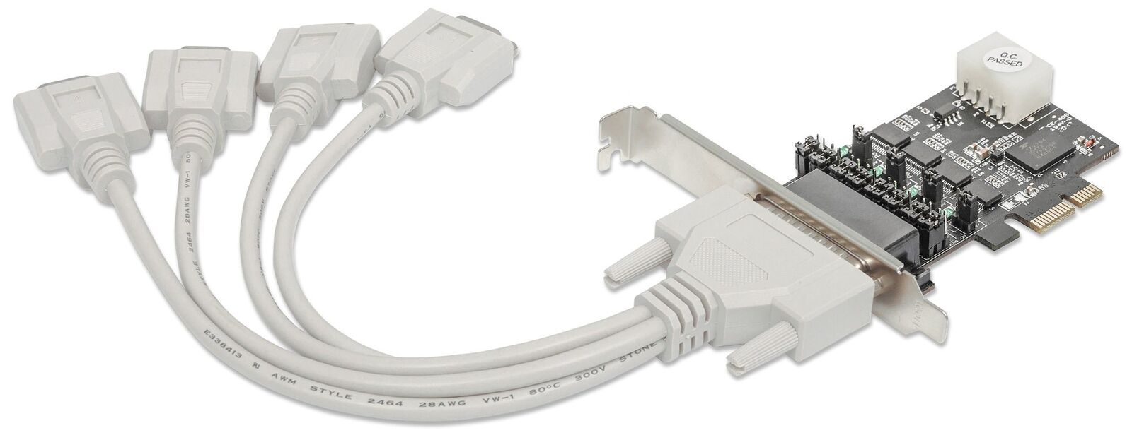 Manhattan Scheda PCI Express 4 Porte DB9 RS-232