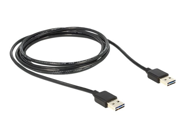 Delock 85556 2 m USB A USB A USB 2.0 Nero Cavo EASY-USB 2.0 Tipo-A maschio >