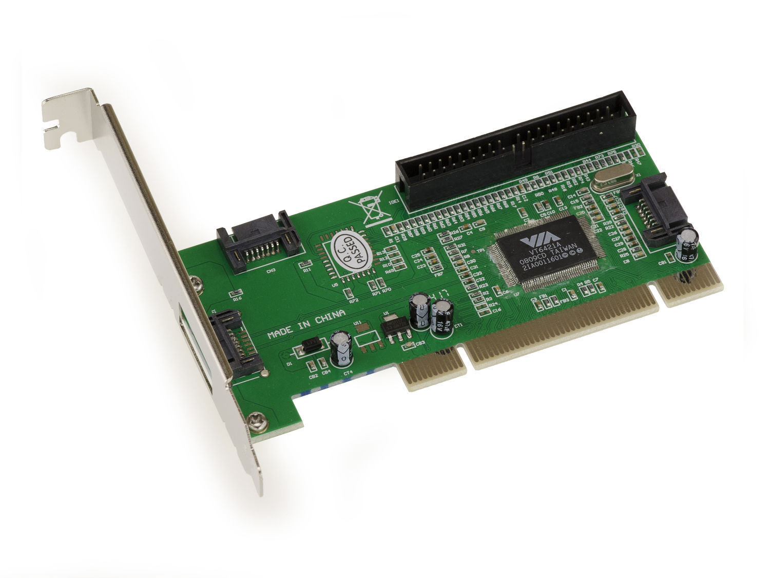Controllore PCI Via 2x SATA + 2x Ide - Raid 0, 1, 0+1 - Chipset Via VT6421A