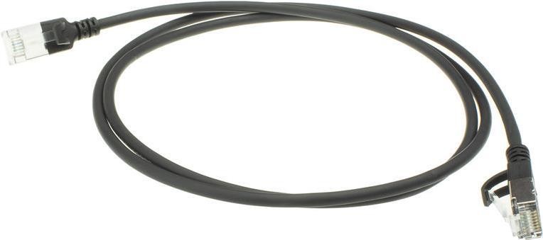 Act Black 10 metri LSZH U/FTP CAT6A Datacenter Slimline Patch Cavo SNAGLESS con
