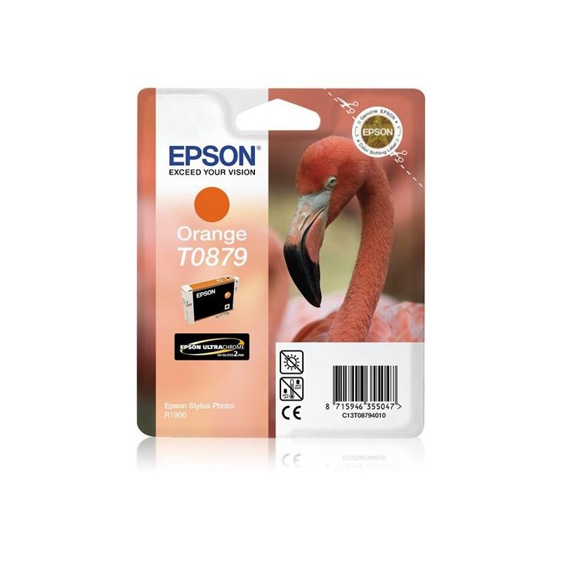 ORIGINALE EPSON T0879 ARANCIO C13T08794010 PER EPSON STYLUS PHOTO R1900 11,4ML