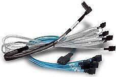 05-50062-00 - 1 m - x8 SFF-8643 - 2 x4 SFF-8612 - Nero - Blu - Argento - MegaRAI