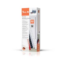 Peach PB410-01 Rilegatura a pettine Bianco 65 fogli A4 1 cm 100 pz 10 510081