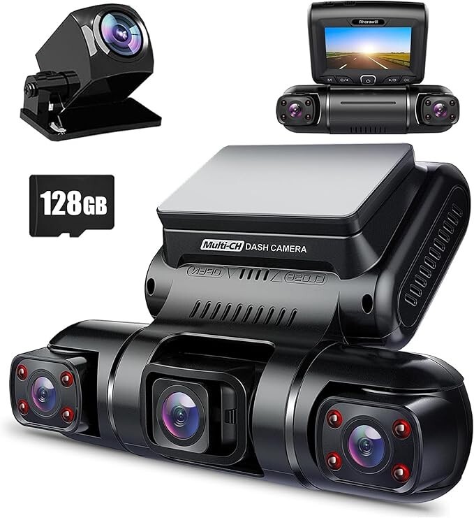 Rhorawill 4 lenti Dashcam Quad FHD 4x1080P