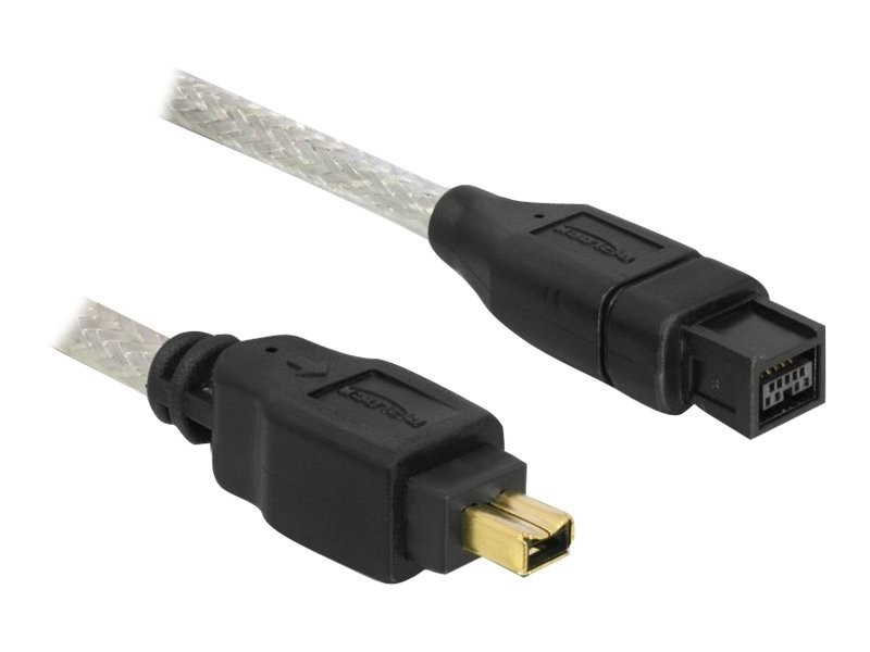 Delock FireWire A/B 1.0m Grigio Maschio/Maschio 1 m 82588 9-pin IEEE 1394B male