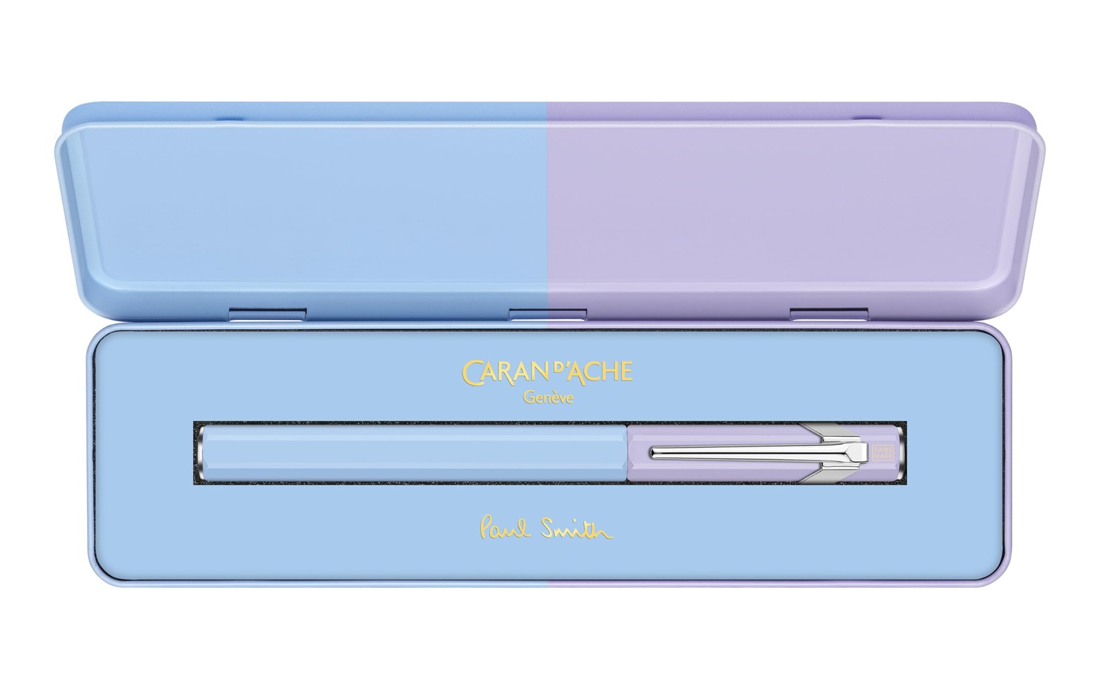 Caran d'Ache Paul Smith V4 Fountain Pen, Skyblue/Lavender, Fine