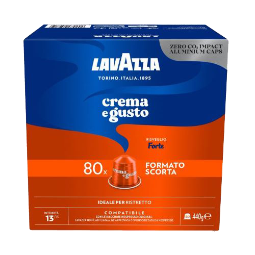 80 capsule Lavazza Crema e Gusto Forte compatibili Nespresso
