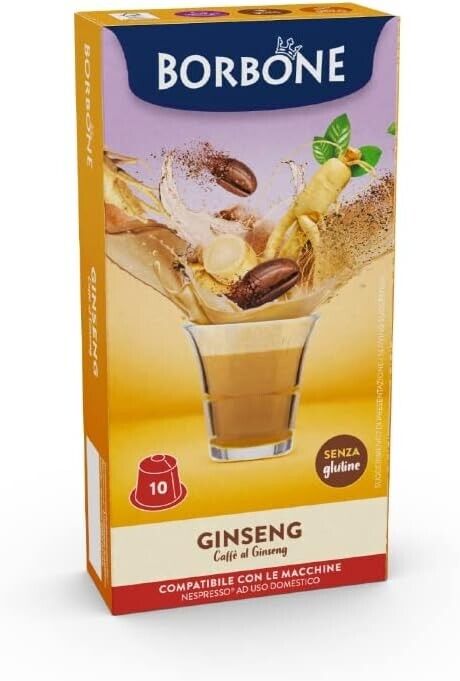 Borbone Ginseng 10 Capsule compatibili Nespresso