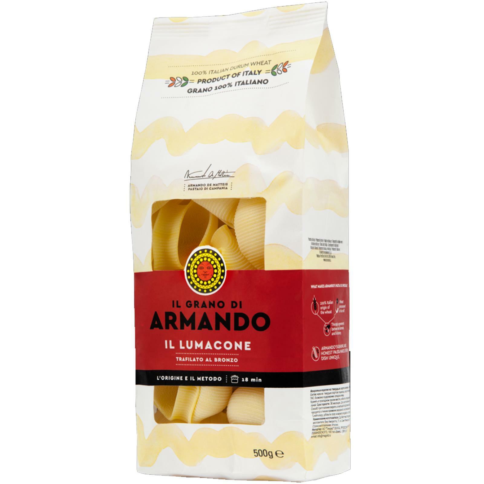 PASTA ARMANDO IL LUMACONE IL GRANO DI ARMANDO PACCO 500gr TRAFILATA AL BRONZO