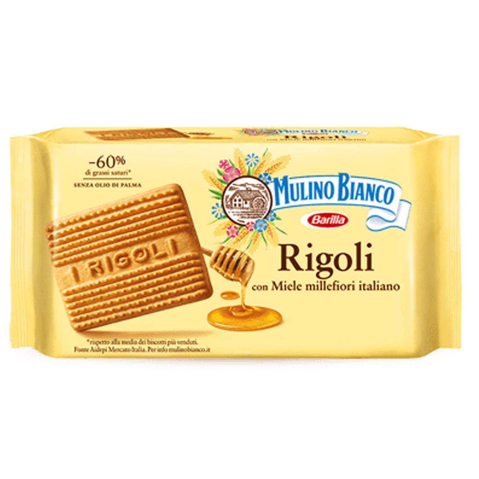 BISCOTTI RIGOLI MULINO BIANCO 400 GR FROLLINI CON MIELE MILLEFIORI ITALIANO