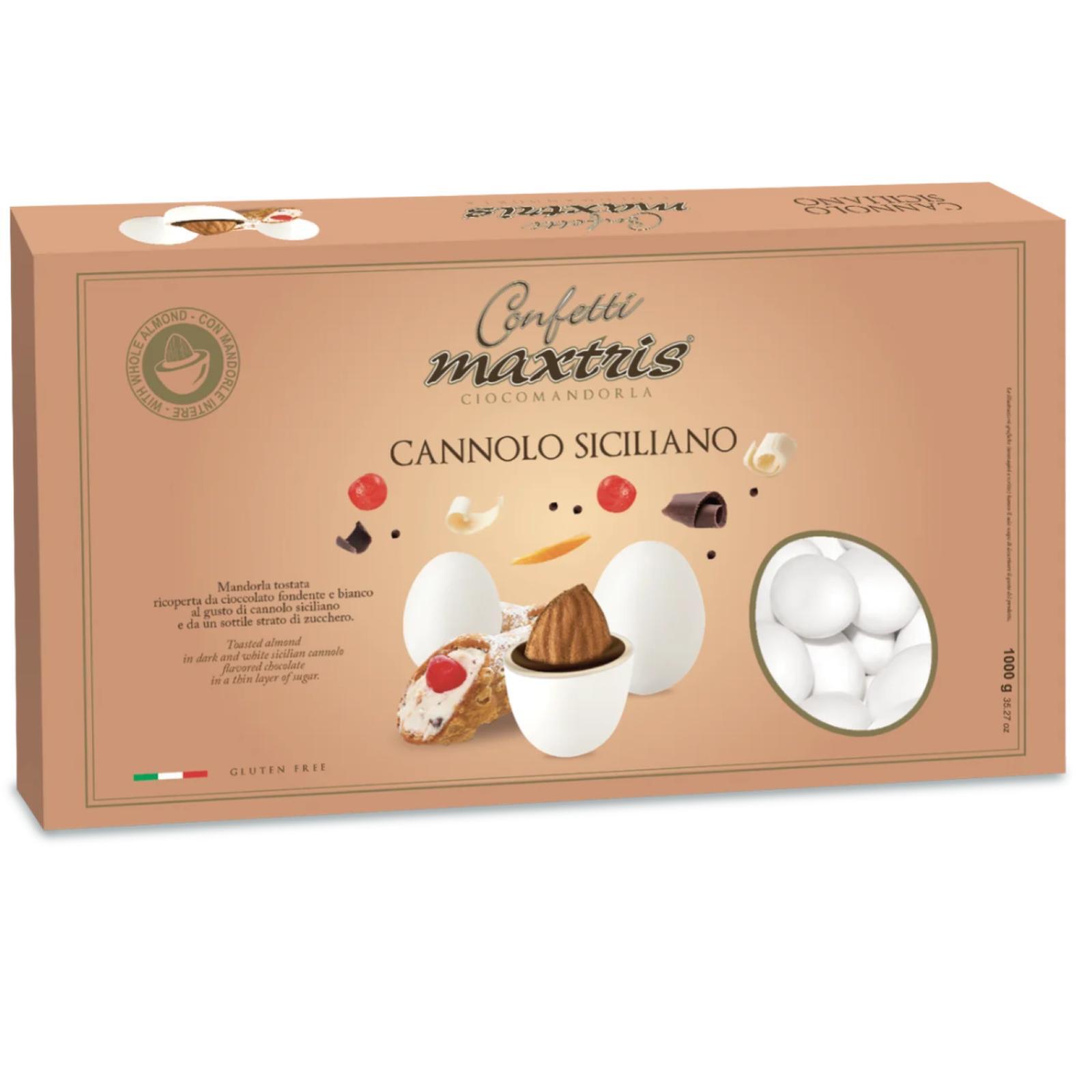 Confetti Maxtris Gusto Cannolo Siciliano Colore Bianco 1 Kg Mandorla Cioccolato