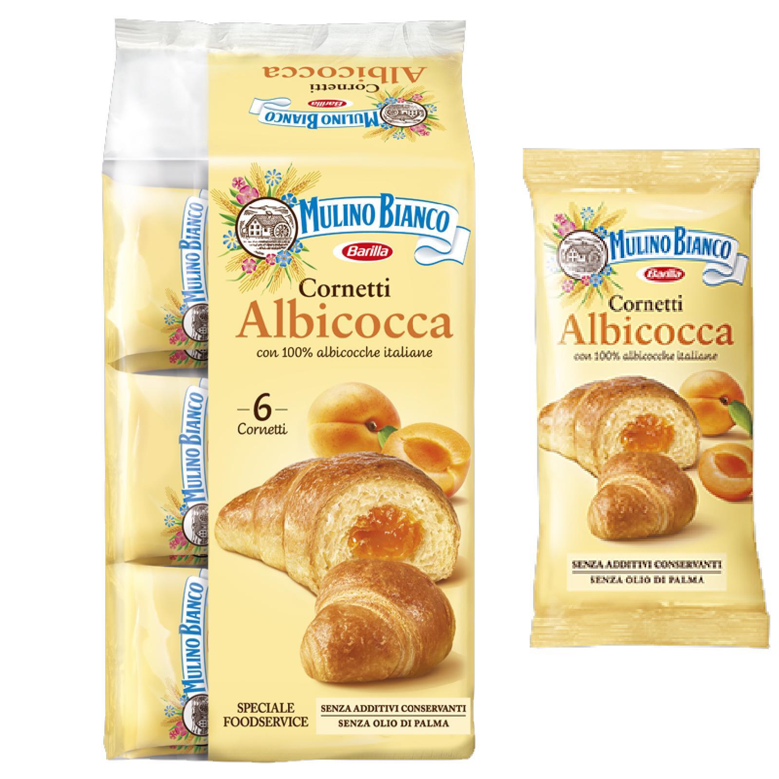 Merendine FOOD SERVICE Mulino Bianco Cornetti Albicocca 6 Pz 300 g Hotel