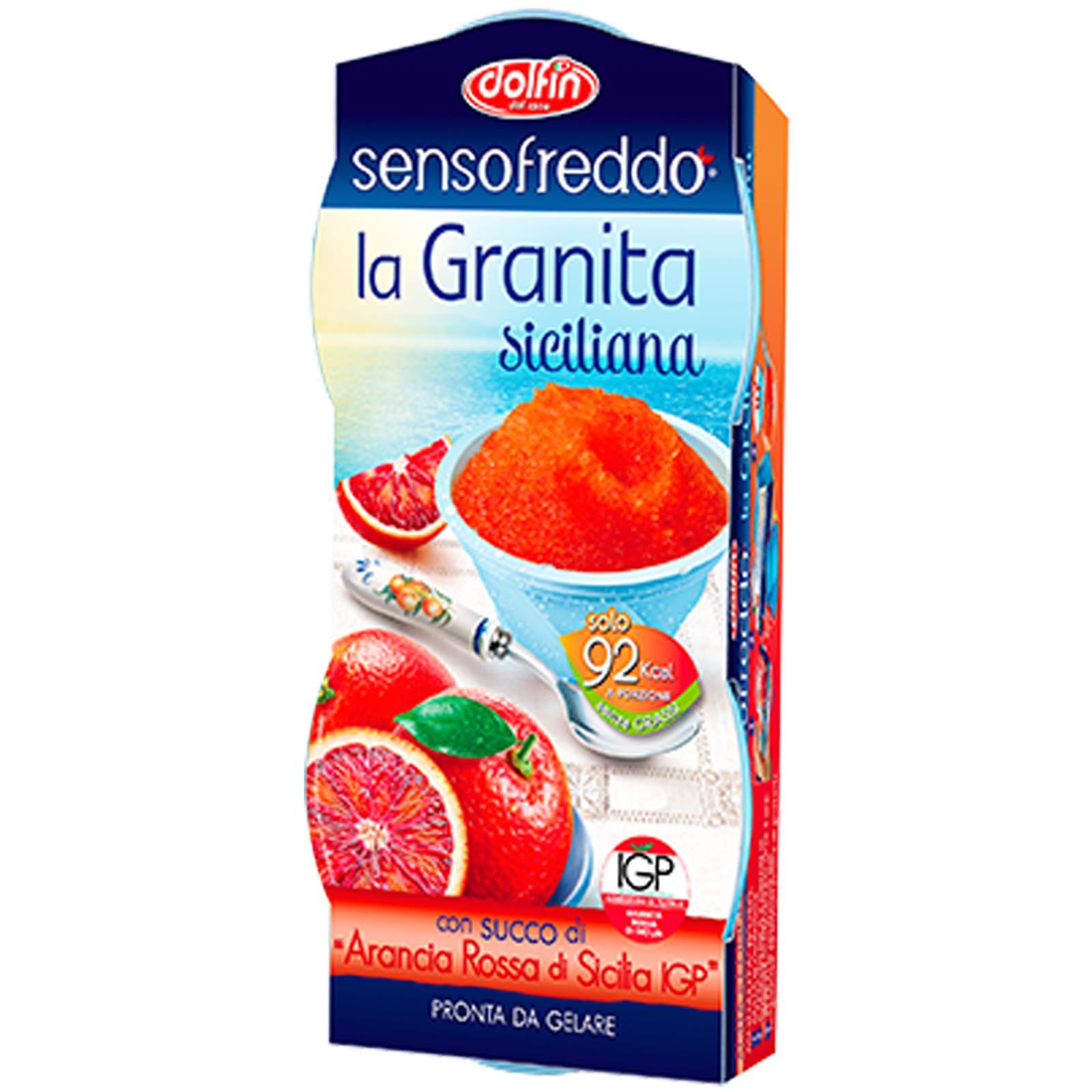 La Granita Siciliana Dolfin Sensofreddo Succo Arancia Rossa di Sicilia 2x100 ml