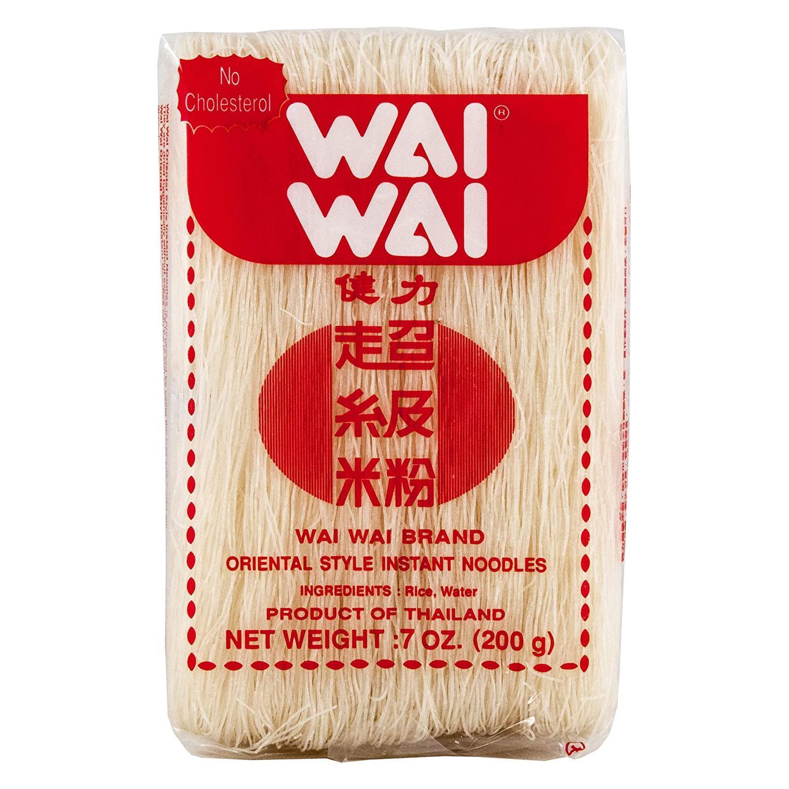 Vermicelli di Riso Wai Wai Brand Pacco da 200g Asian Food Minestra Zuppa