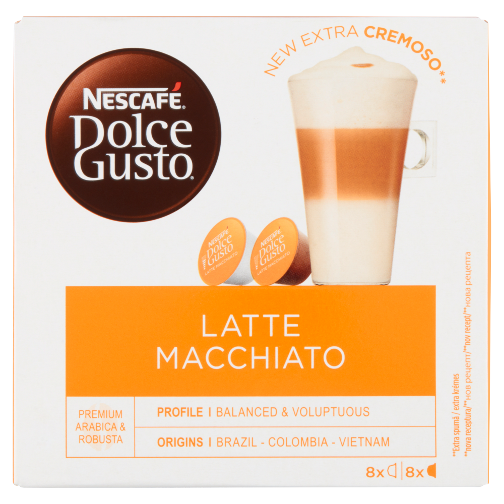 Nescafé Dolce Gusto Latte Macchiato Capsule Caffè 183,2 G (8 X 17,4 G & 8 X