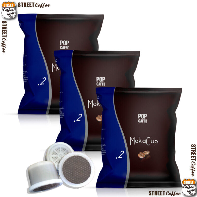 100 CAPSULE CIALDE CAFFE POP Caffè 2 CREMOSO MOKACUP COMPATIBILI DOMO TERMOZETA