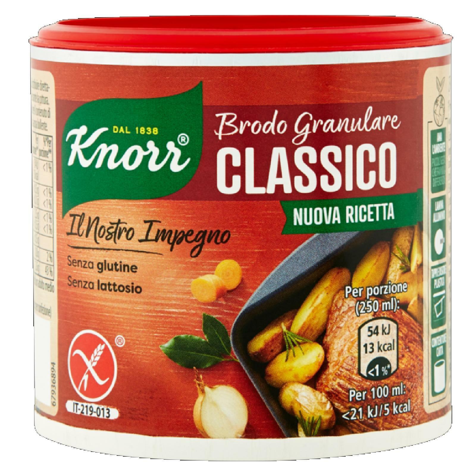 BRODO GRANULARE KNORR GUSTO CLASSICO MANZO 150gr IDEALE INSAPORIRE DADO CARNE