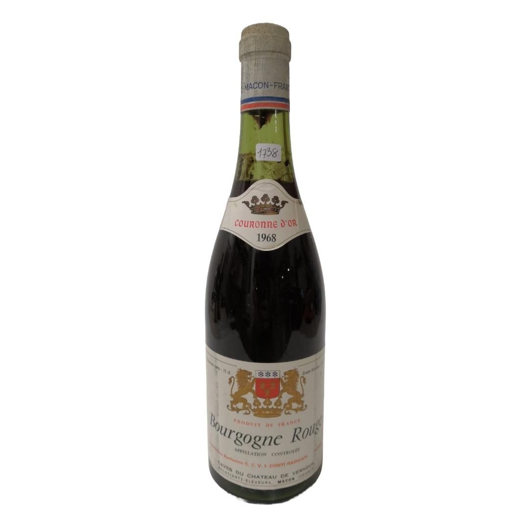 Vintage Bottle - Chateau du Verneuil Bourgogne Rouge Couronne d'Or 1968 0,75 lt.