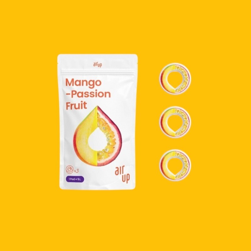 PODS ORIGINALI AIR UP® – GUSTO MANGO E FRUTTO DELLA PASSIONE – CONFEZIONE DA 3
