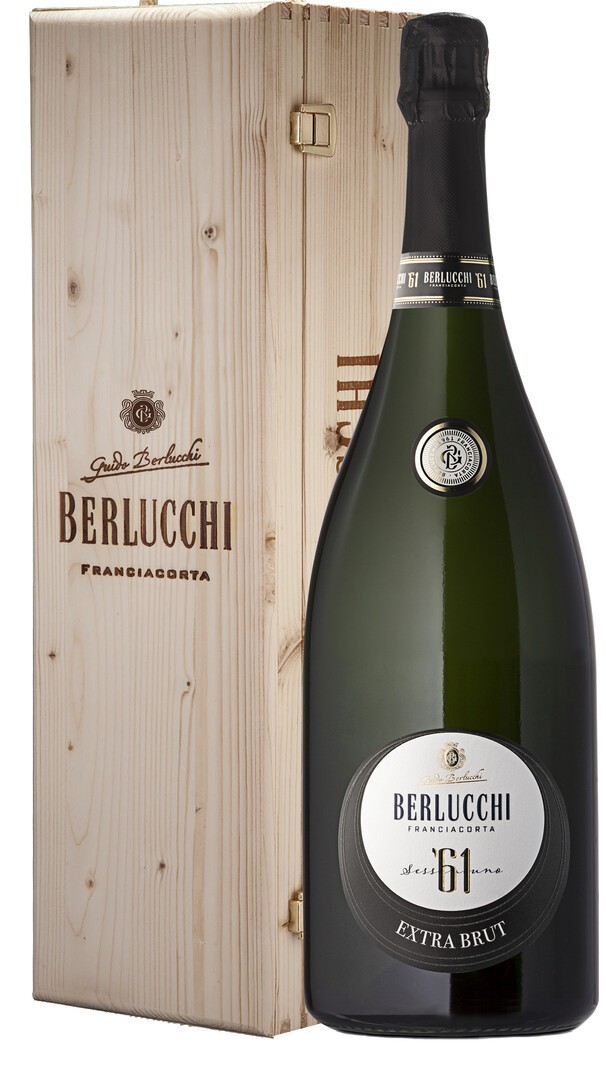 Berlucchi 61 Extra Brut Franciacorta jeroboam DOCG 3 litri cassa legno