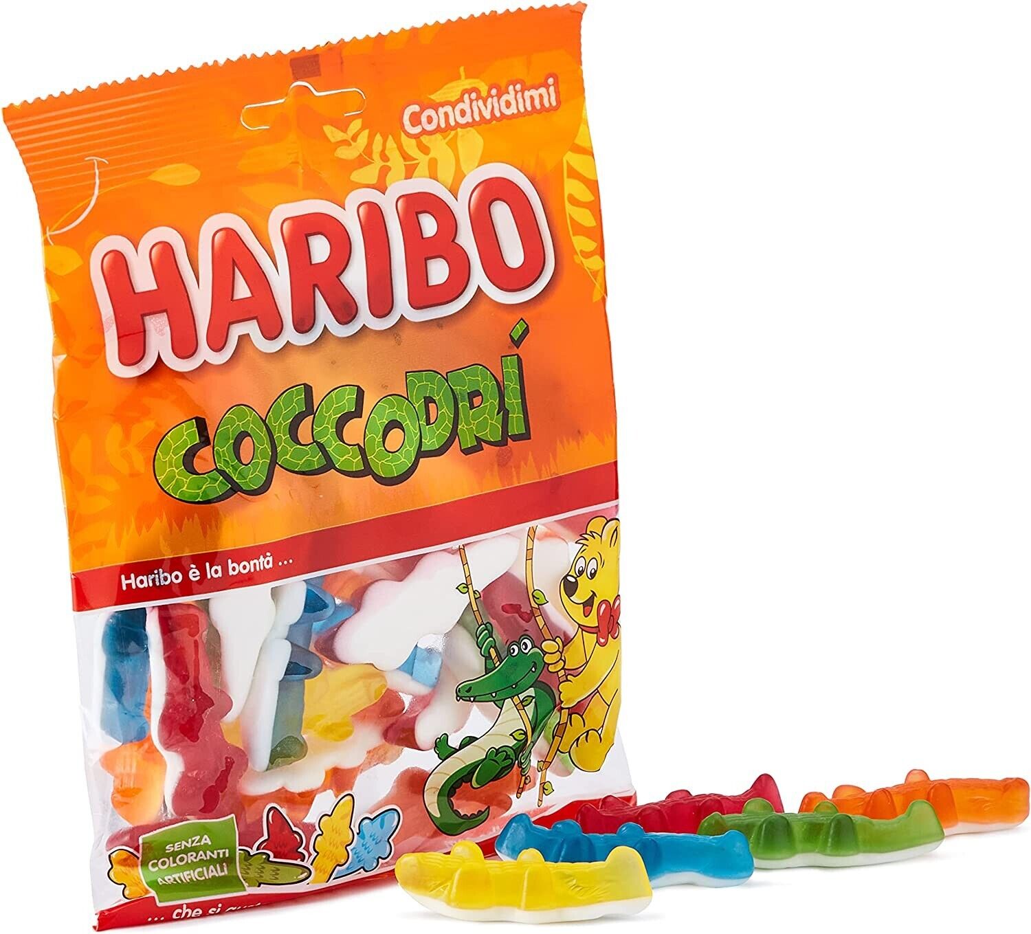 Haribo Caramelle Coccodrì Busta da 100 grammi