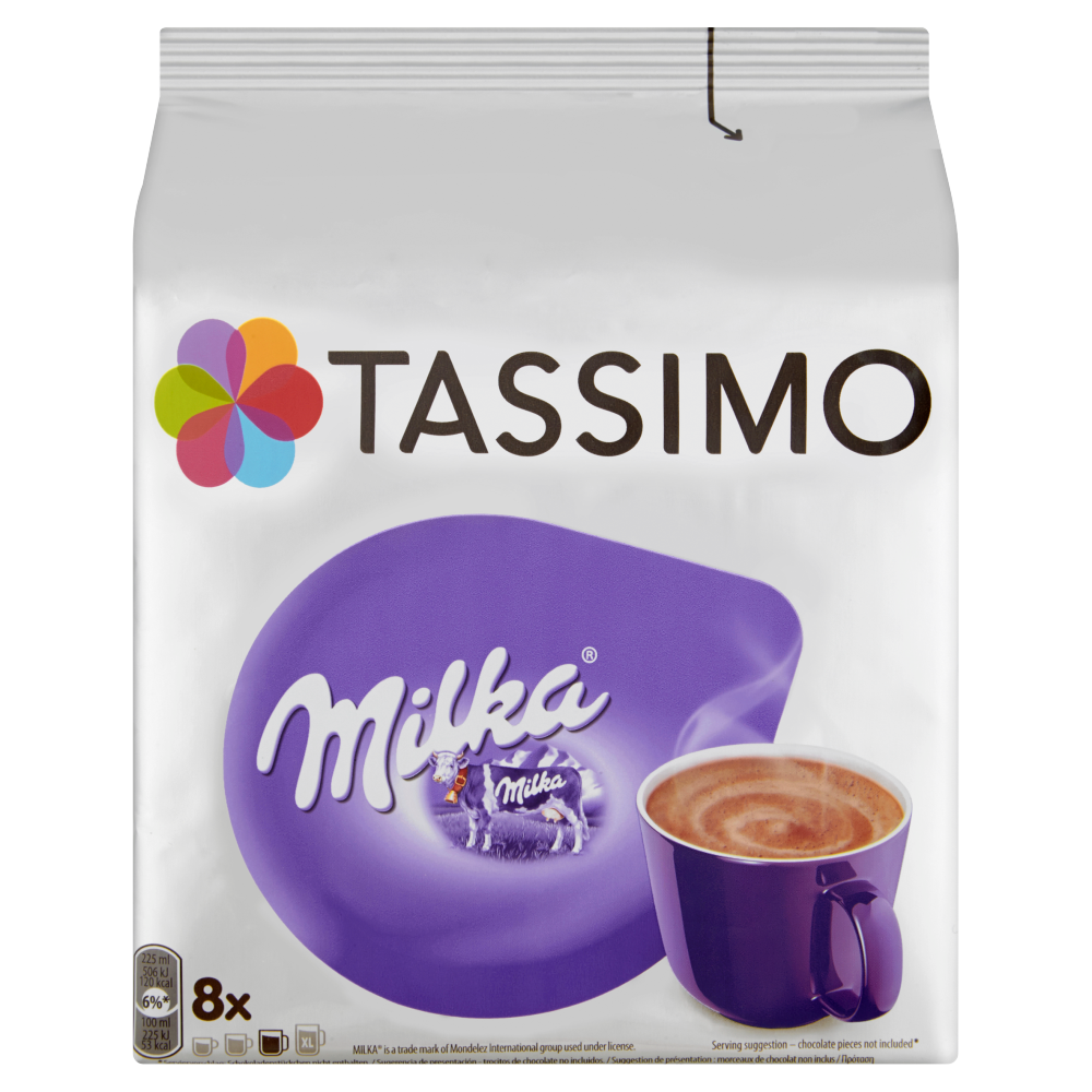 Tassimo Milka Bevanda al cacao zuccherata in polvere con latte scremato in po...