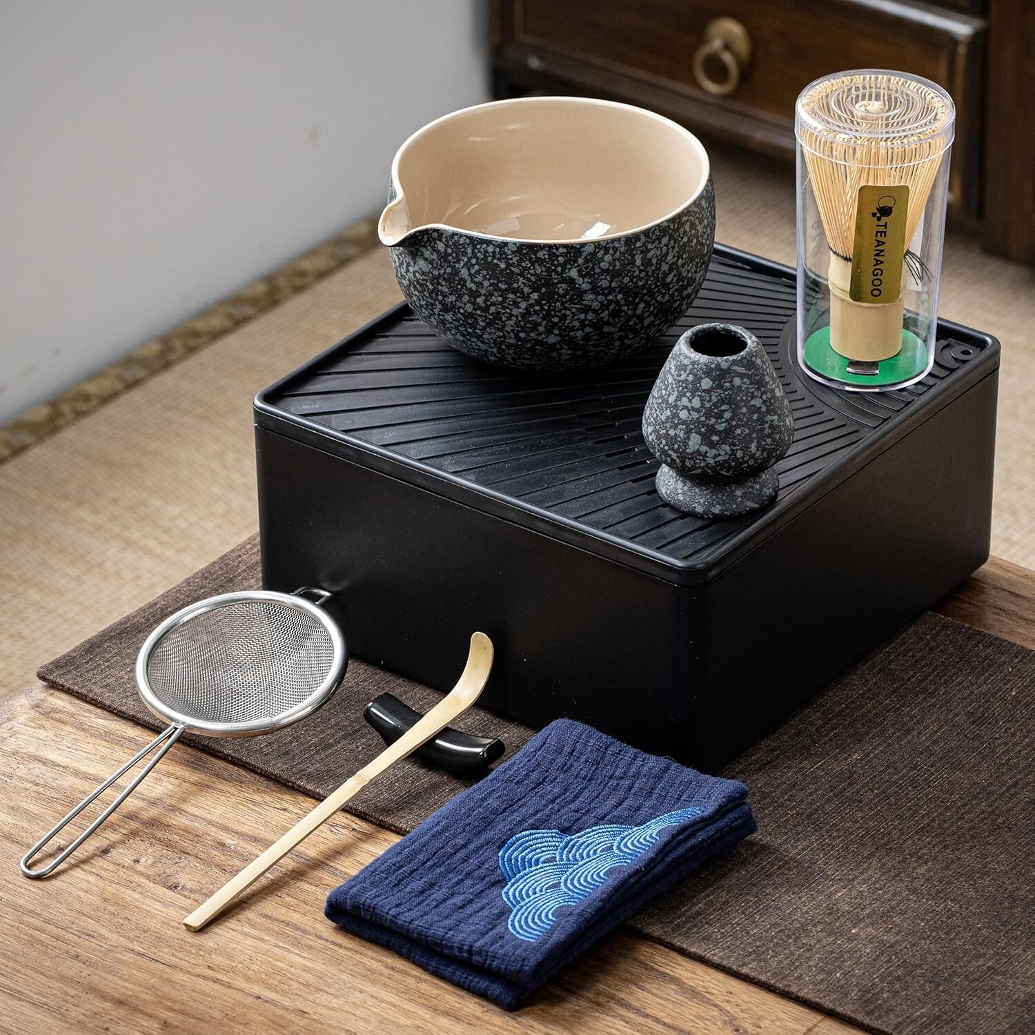 Kit Matcha con custodia, set completo da viaggio per il TEA Matcha da 10 pezzi