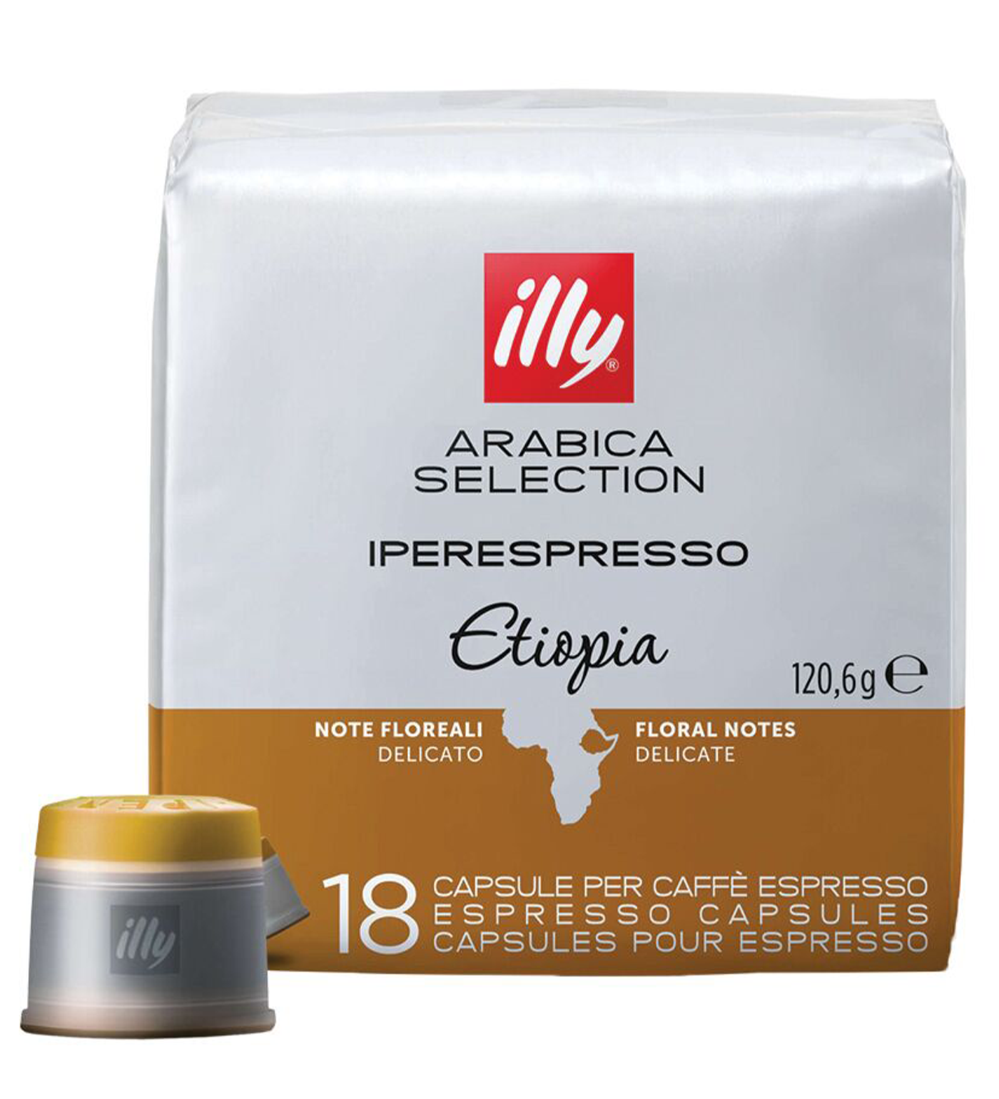 NUOVE capsule caffè Illy Iperespresso Ethiopia 18 pezzi aroma di gelsomino ar...