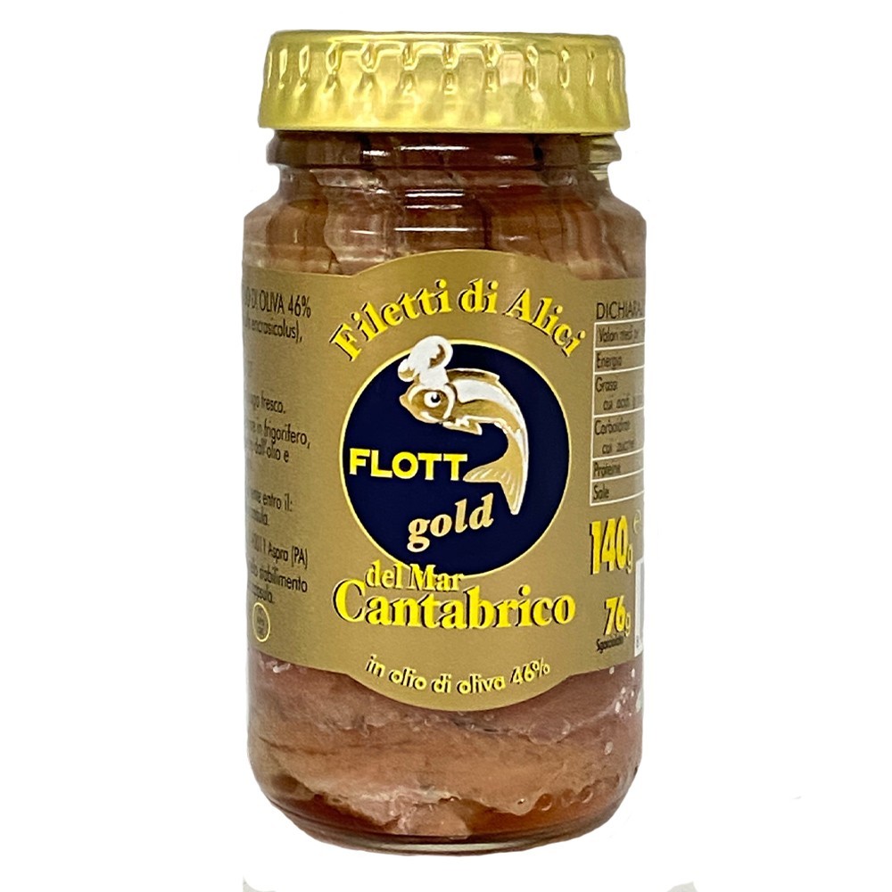 Flott Filetti di Alici in Olio di Oliva Gold del Cantabrico 140 gr