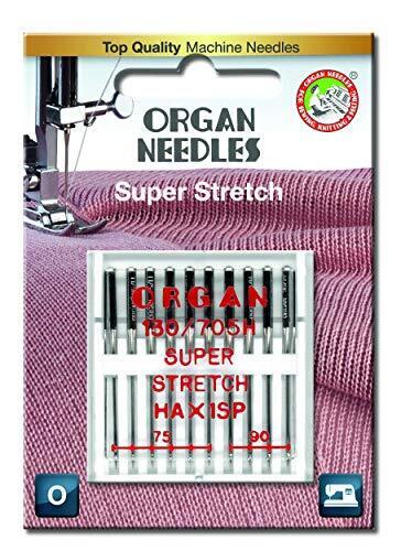 Organ 10 aghi per macchina da cucire Super Stretch Mix, spessore 75-90 (z2i)