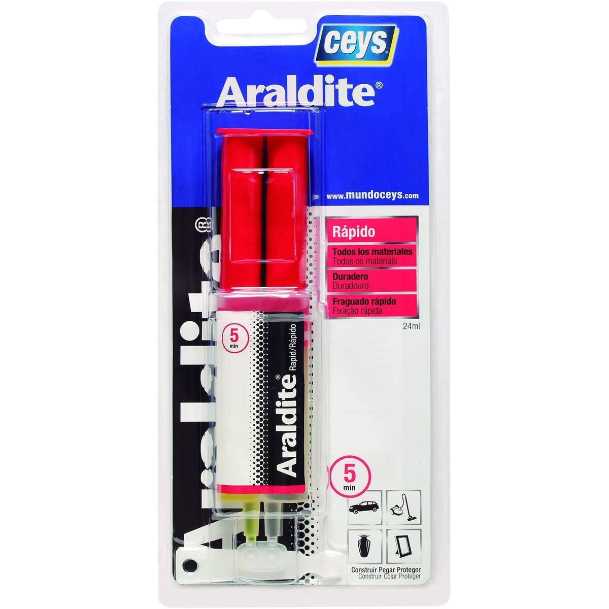 Adesivo Istantaneo Ceys Araldite 510205 Veloce 24 ml 2 Pezzi