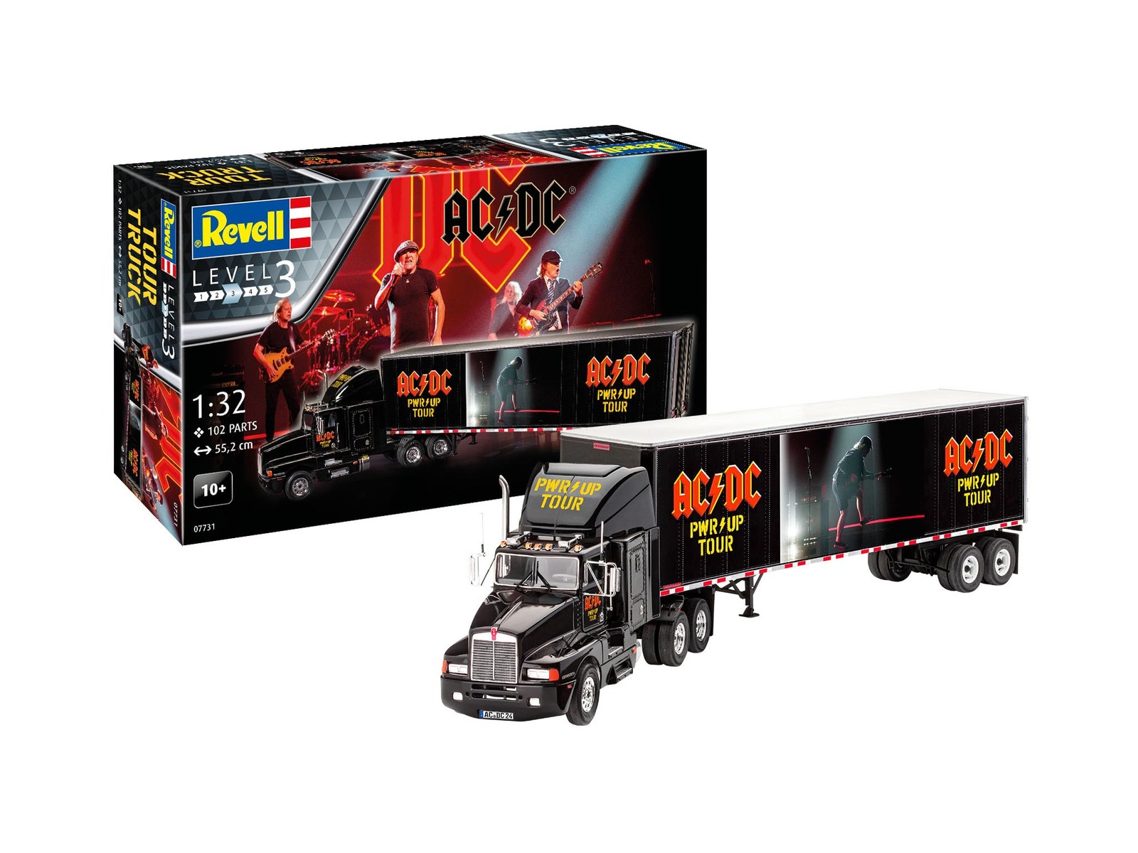 Revell Set regalo 07731 AC/DC Tour Truck Power Up 1:32 Kit modello in plastica n