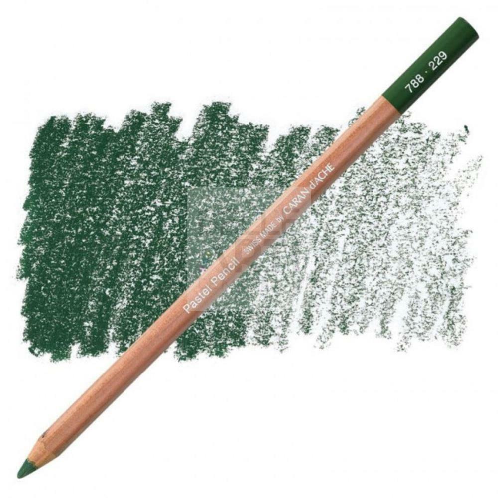 MATITE COLORATA SECCA " PASTEL PENCILS " CARAN D'ACHE 229 VERDE SCURO