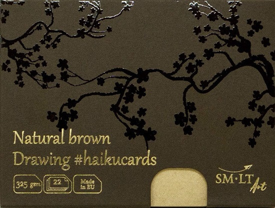 Carta Naturale Marrone in scatola #haikucards Smlt Art. - C-22(325)NTB (150SMLT)