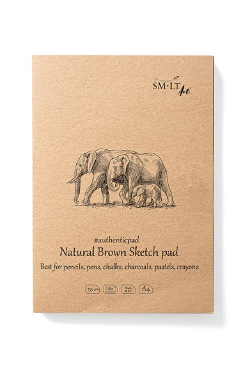 Blocco da disegno Authentic Brown SMLT Art - A4 TEP-80/NTB (95SMLT)