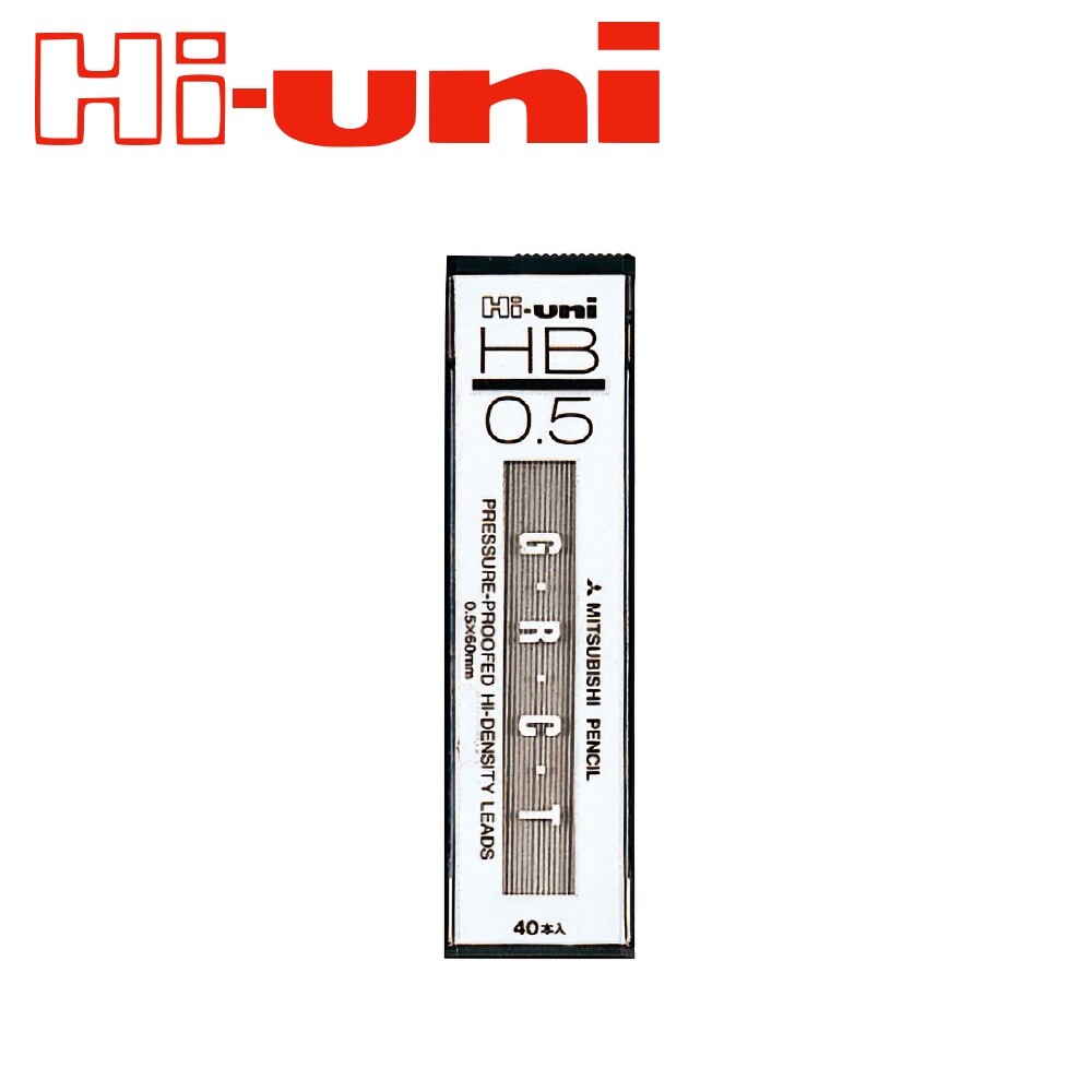 Uni Mitsubishi Hi-Uni Mine Ricambio per Matite Meccaniche • 0.5 mm • HB