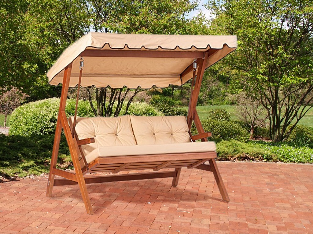 Dondolo in legno Cipro 170X110X180H