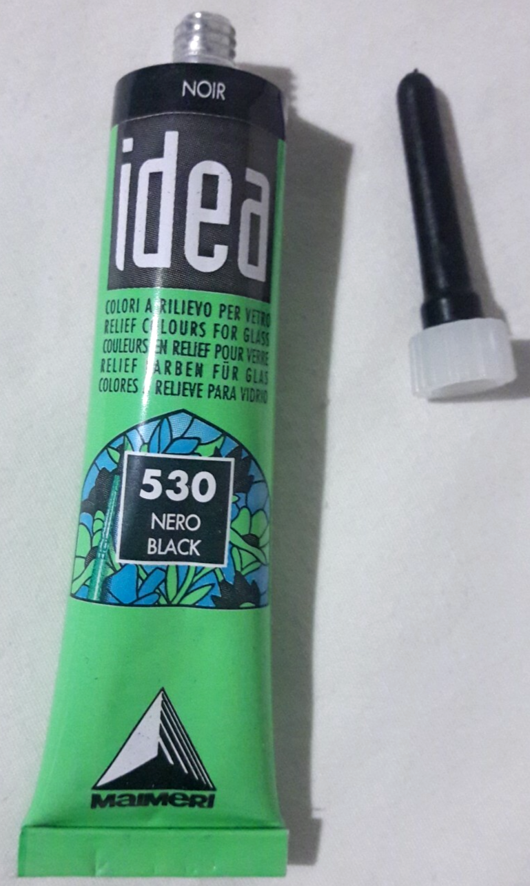 Maimeri Idea Vetro colori per vetro contorno effetto piombo rilievo colore nero