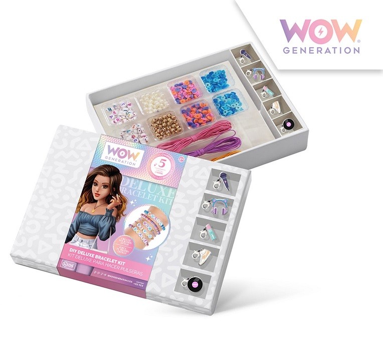 Set Deluxe con 5 ciondoli da polso WOW in metallo