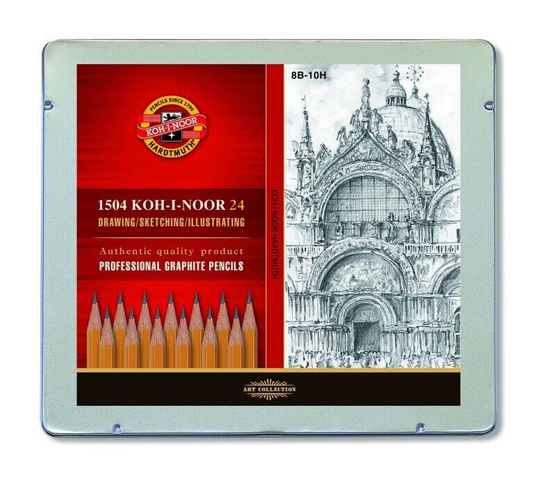 Penna in grafite Art Koh-i-Noor 8b-10h 24 pezzi 1504