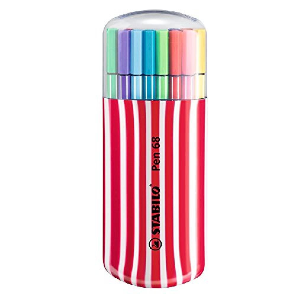 (TG. 20er Zebrui beere) Pennarello Premium - STABILO Pen 68 - Box Zebrui in Rosa