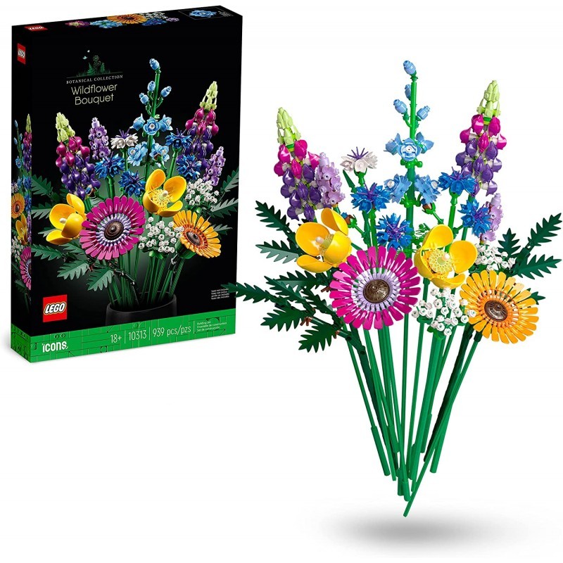 Lego The Botanical Collection - Bouquet fiori selvatici - Lego 10313 Icons con P
