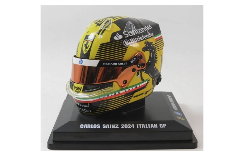 LOOKSMART LSHEL 005 HELMET CASCO C. SAINZ GP MONZA 2024 ITALY 1/5 F1 SCALE MODEL