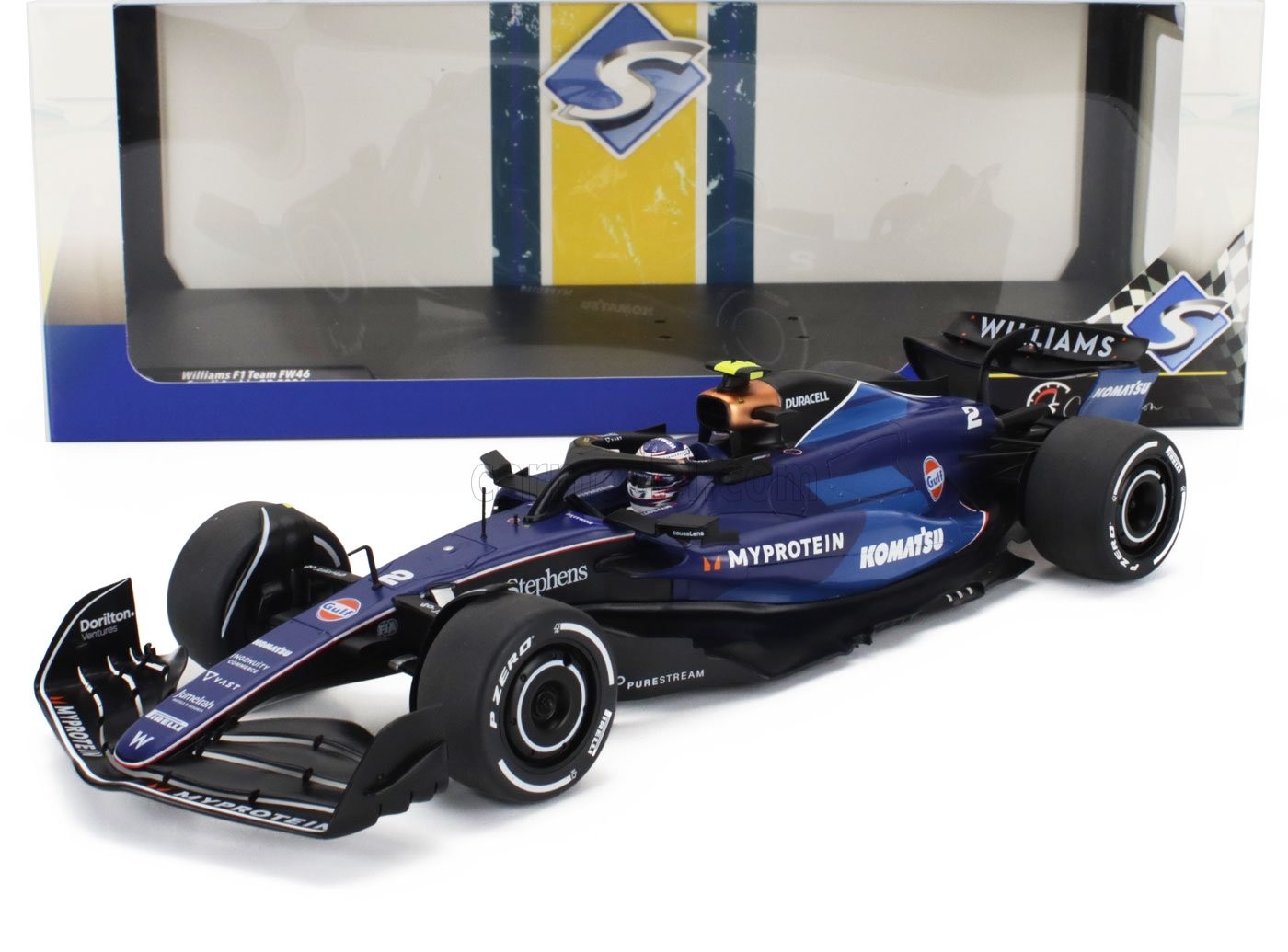 MODELLINO AUTO STATICO SOLIDO WILLIAMS F1 FW46 SAUDI ARABIA 2024 SARGEANT 1/18