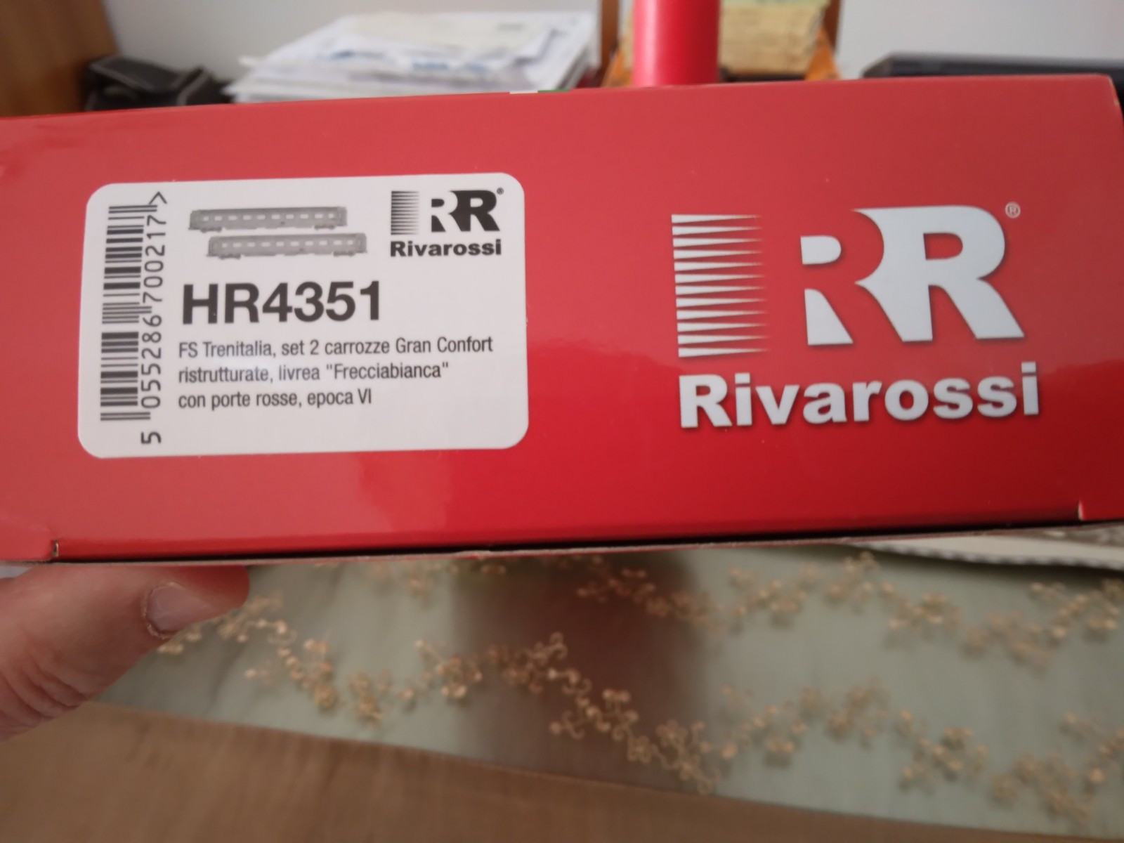 HORNBY RIVAROSSI 4351 SET 2 CARROZZE LIVREA FRECCIABIANCA FS scala 1/87 HO