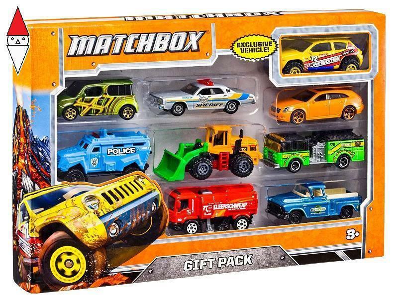 MODELLINO MATTEL MATCHBOX SET 9 AUTO ASSORTITE
