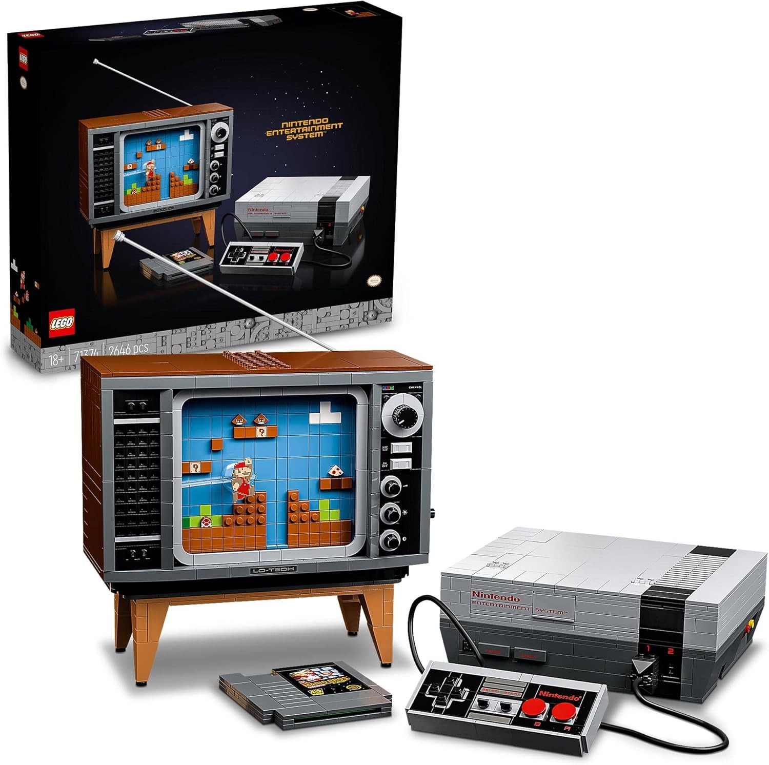 LEGO Super Mario Nintendo Entertainment System 71374 Consolle Vintage Anni '80